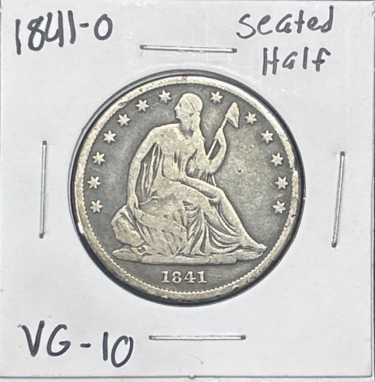 1841-O Liberty Seated Half Dollar VG-10 6213.10-A — Obverse