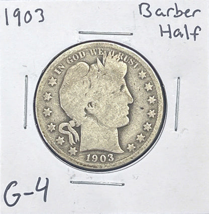 1903 Barber Half Dollar G-4 6564.4-A — Obverse