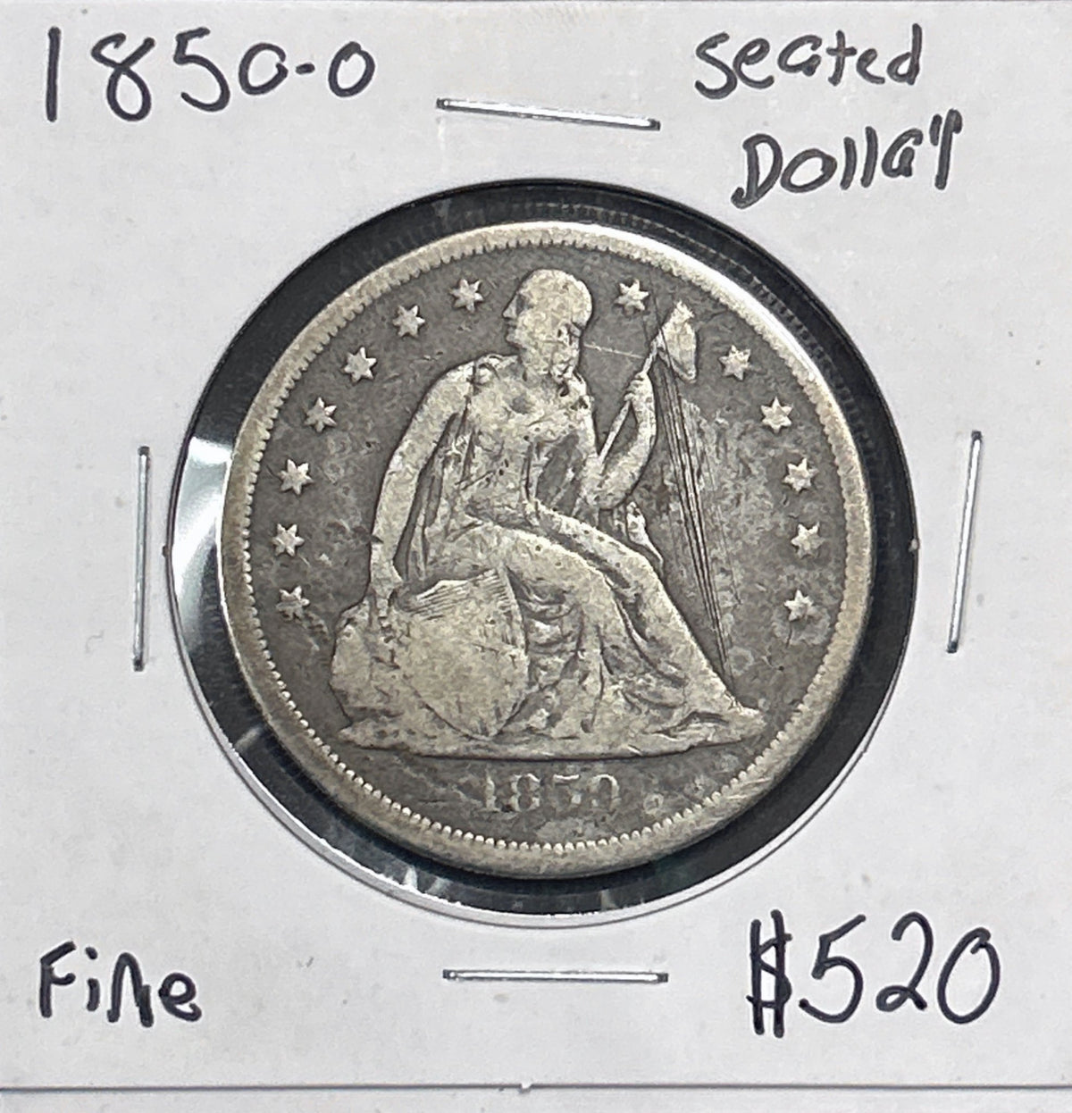 1850-O Seated Liberty Dollar 7224.D12-A — Obverse