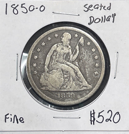 1850-O Seated Liberty Dollar 7224.D12-A — Obverse