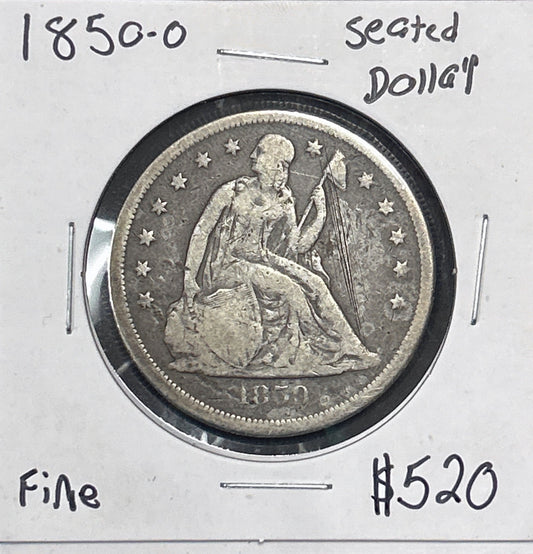 1850-O Seated Liberty Dollar 7224.D12-A — Obverse