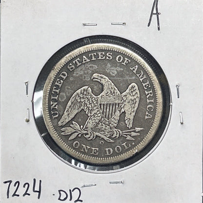 1850-O Seated Liberty Dollar 7224.D12-A — Reverse