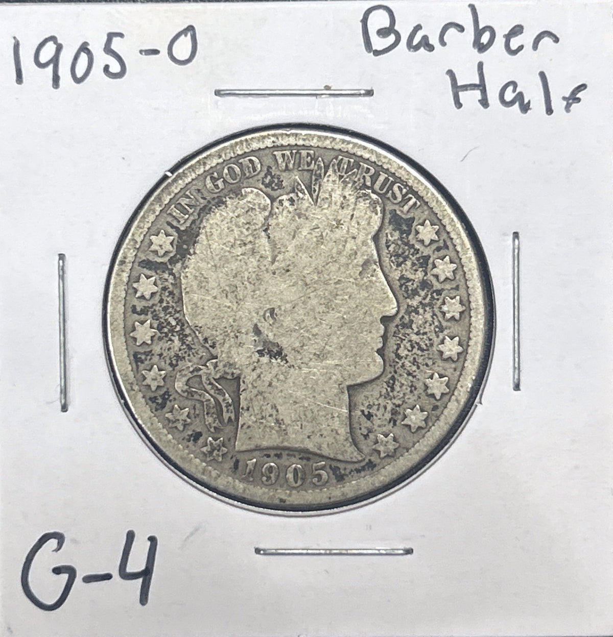 1905-O Barber Half Dollar G-4 6604.4-A — Obverse