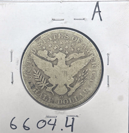 1905-O Barber Half Dollar G-4 6604.4-A — Reverse