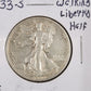 1933-S Walking Liberty Half VF — Obverse