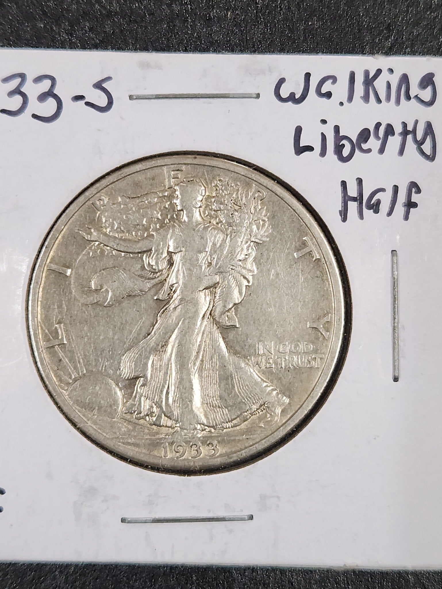 1933-S Walking Liberty Half VF — Obverse