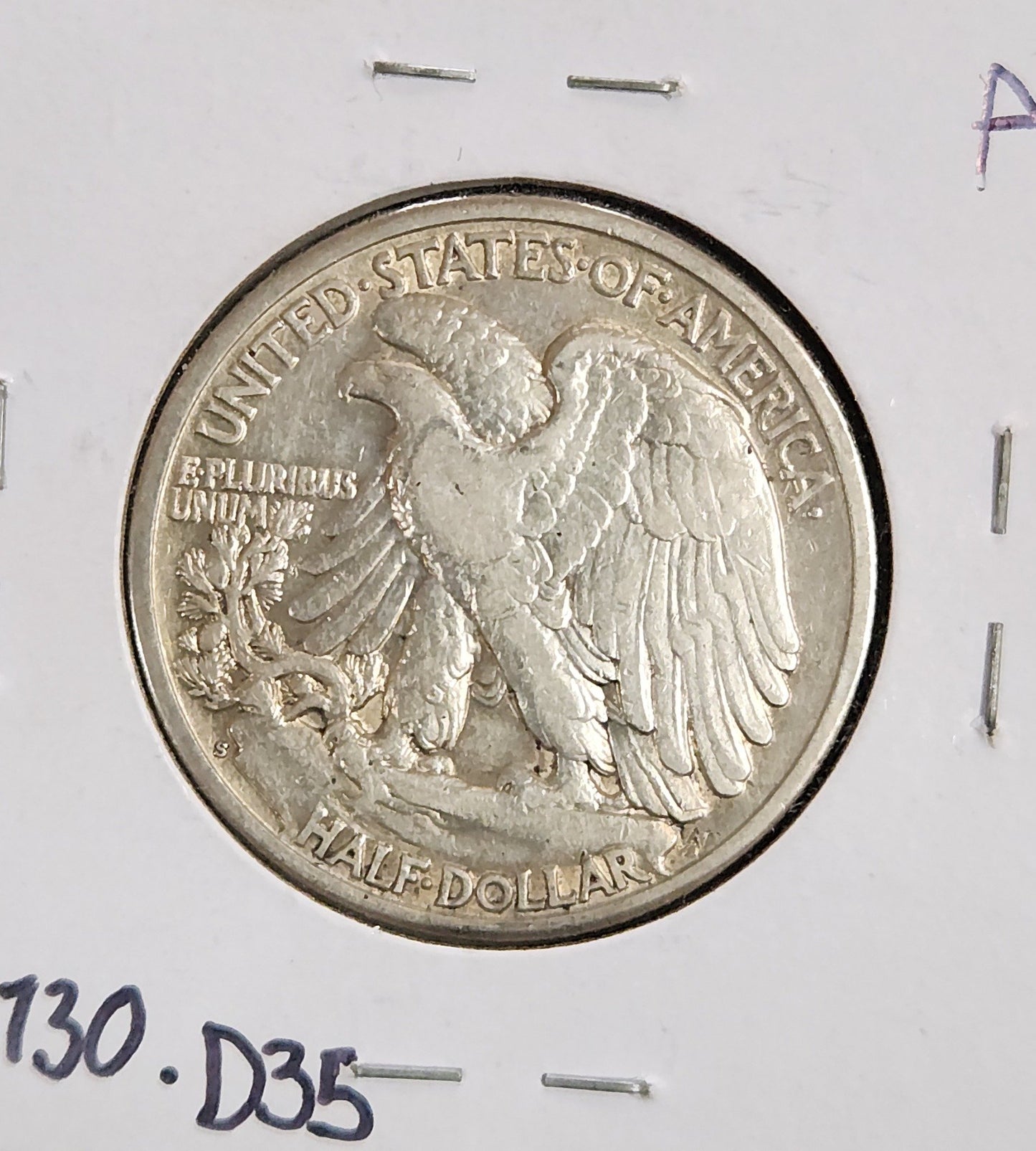1933-S Walking Liberty Half VF — Reverse