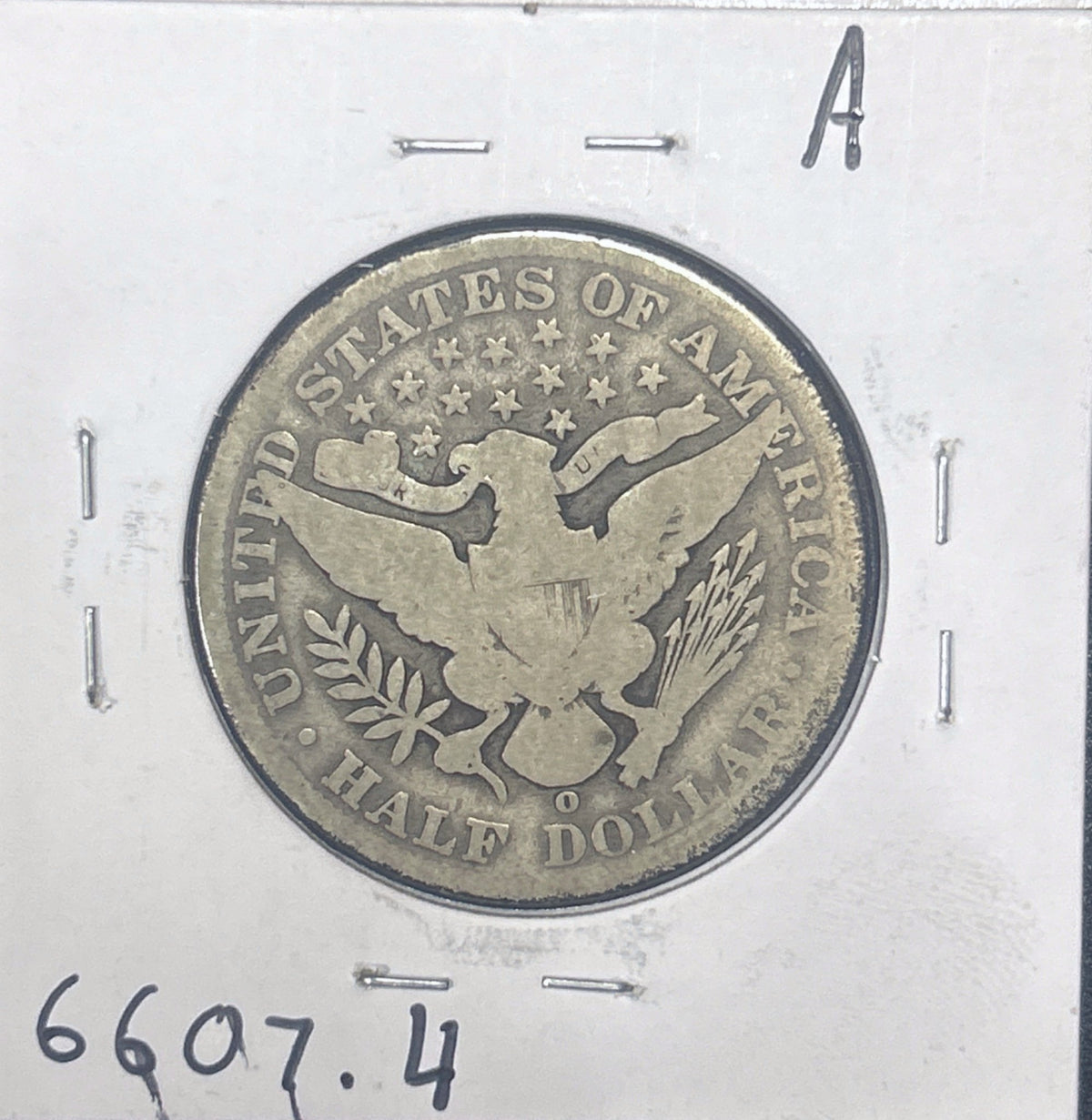 1906-O Barber Half Dollar G-4 6607.4-A — Reverse