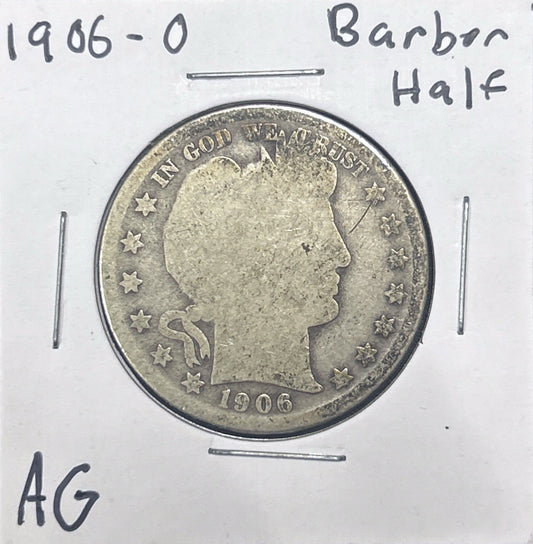 1906-O Barber Half Dollar AG 6607.D3-A — Obverse
