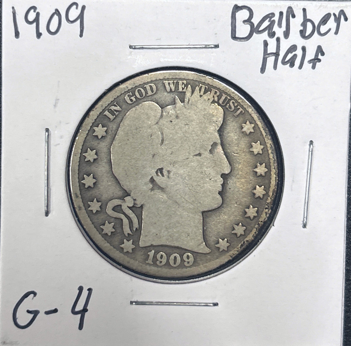 1909 Barber Half Dollar G-4 6570.4-A — Obverse