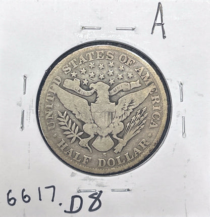 1910-S Barber Half Dollar VG 6617.D8-A — Reverse