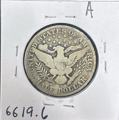 1911-S Barber Half Dollar G-6 6619.6-A — Reverse