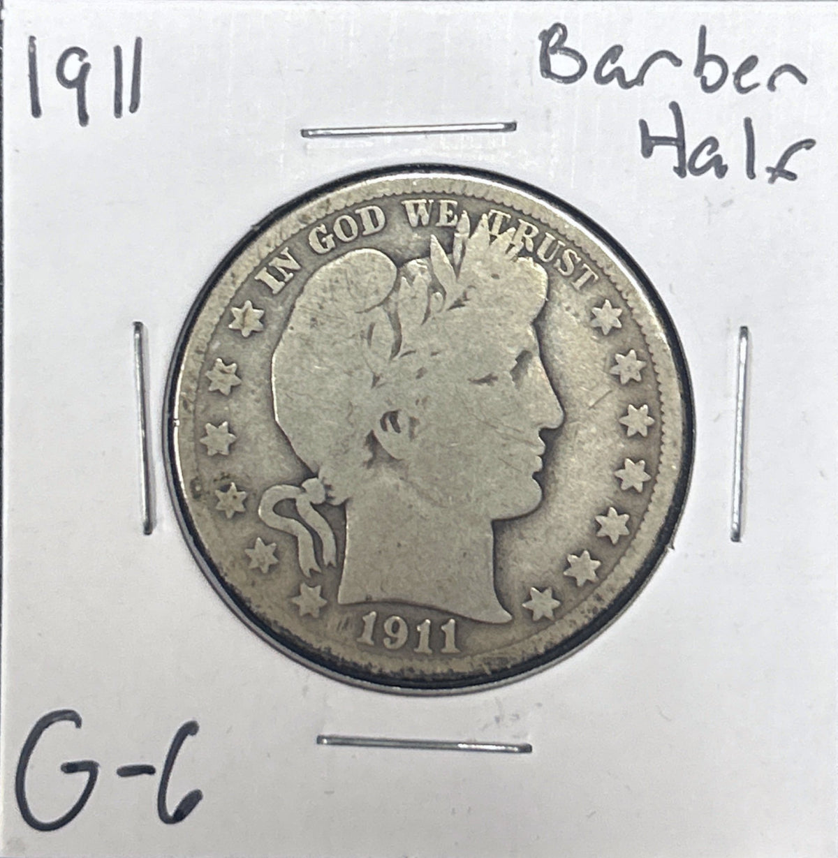 1911 Barber Half Dollar G-6 6572.6-A — Obverse