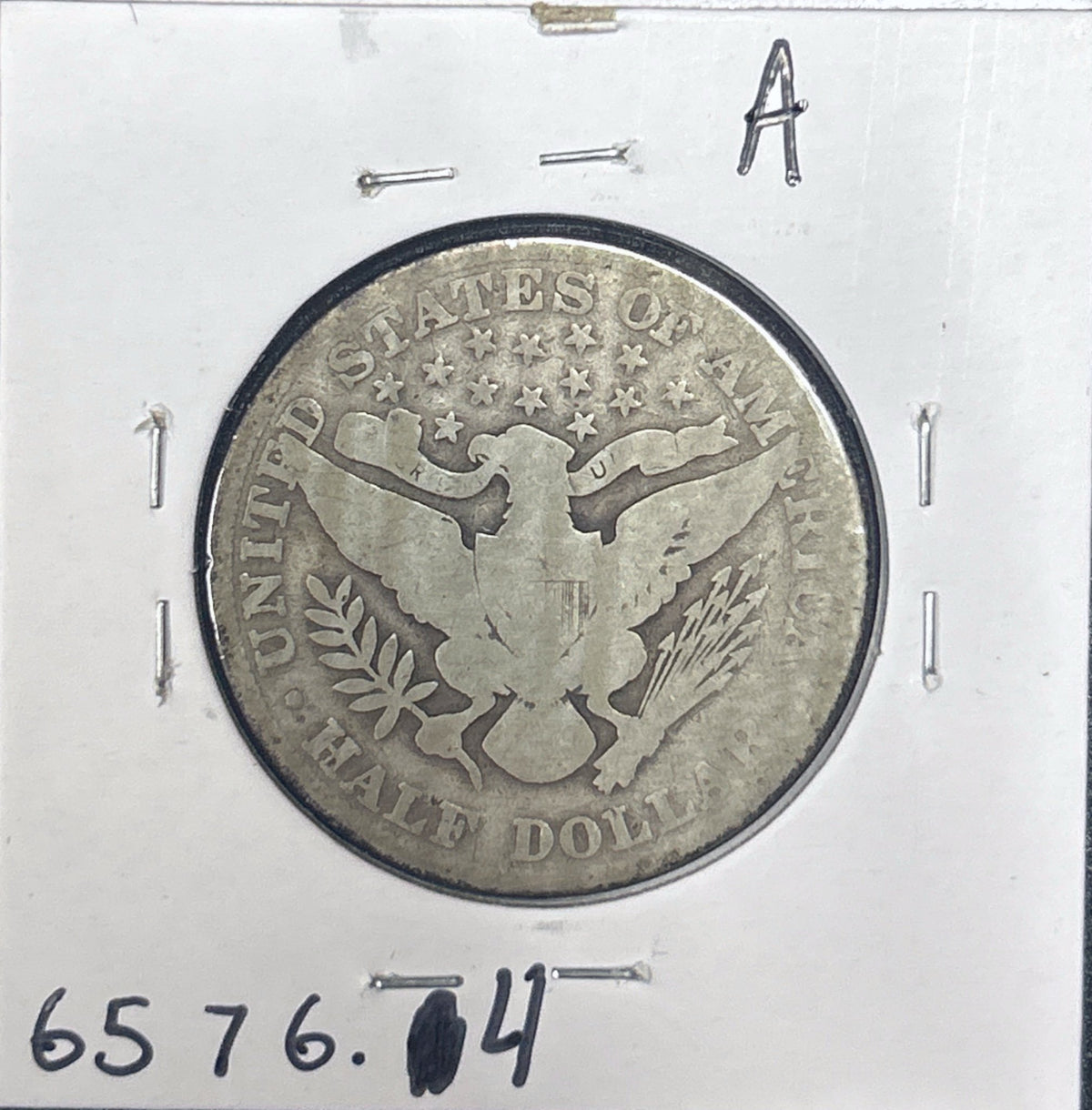 1915 Barber Half Dollar G-4 6576.4-A — Reverse