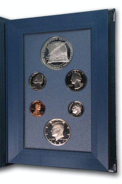 1987-S United States Prestige Proof Set (6 Coins) OGP 11007.OGP-A — Reverse