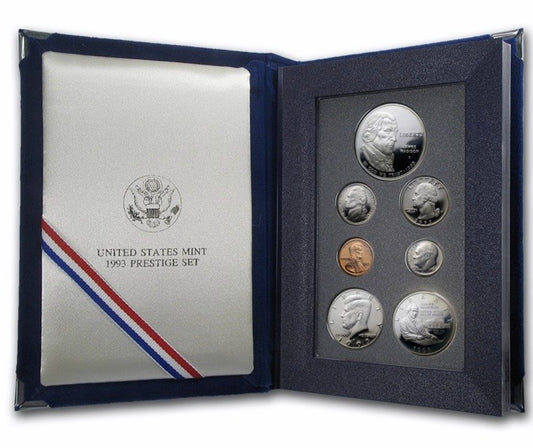 1993-S U.S. Mint Prestige Proof Set (7 Coins) OGP 11024.OGP — Obverse