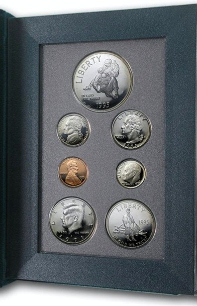 1995-S United States Mint Prestige Proof Set (7 Coins) 11033.OGP — Reverse