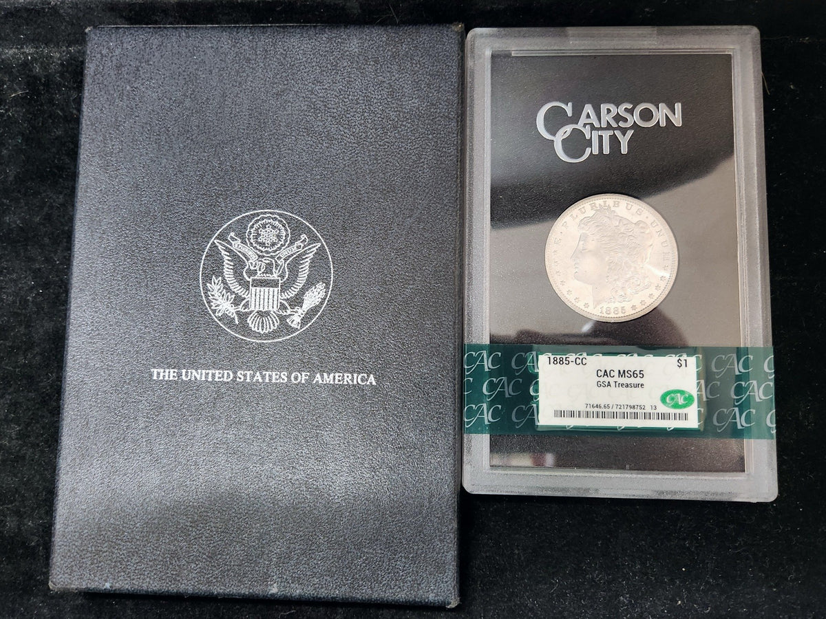1885-CC Morgan Dollar $1 CAC MS65 GSA Treasure 71646.65-72179875213 — Holder