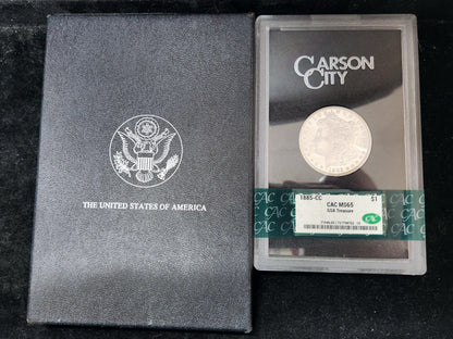 1885-CC Morgan Dollar $1 CAC MS65 GSA Treasure 71646.65-72179875213 — Holder