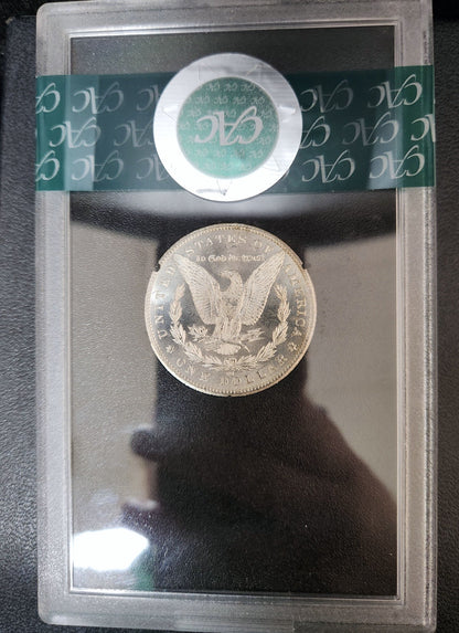 1885-CC Morgan Dollar $1 CAC MS65 GSA Treasure 71646.65-72179875213 — Reverse