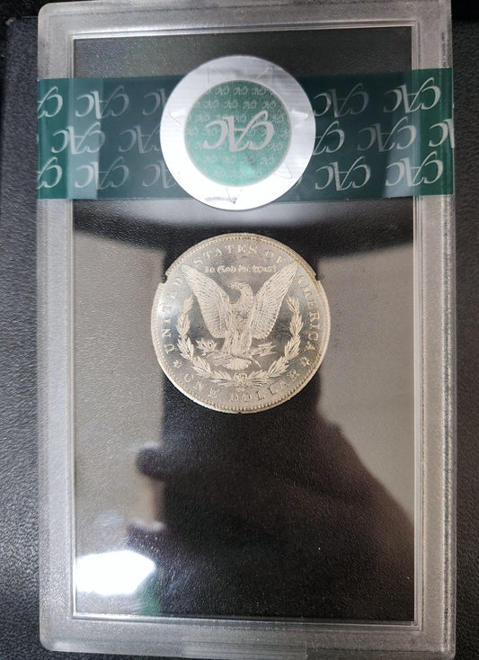 1885-CC Morgan Dollar $1 CAC MS65 GSA Treasure 71646.65-72179875213 — Reverse