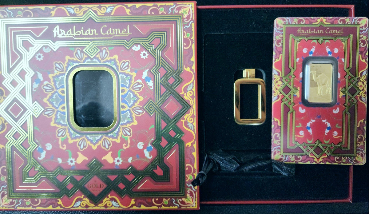 PAMP Suisse Arabian Camel 5g Fine Gold 999.9 Bar With Pendant & Gift Box 6J7U — Obverse