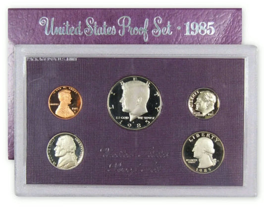 1985-S U.S. Proof Set (5 Coins) OGP 11003.OGP — Obverse