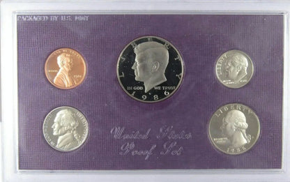 1986-S United States Proof Set (5 Coins) OGP 11004.OGP — Reverse