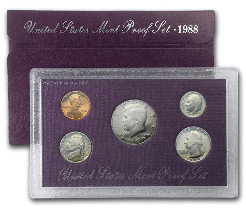 1988-S United States Mint Proof Set (5 Coins) OGP 11008.OGP — Obverse