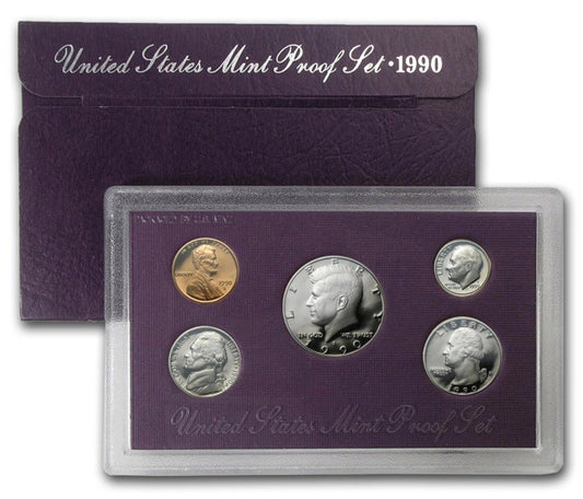 1990-S United States Mint Proof Set (5 Coins) 11012.OGP — Obverse