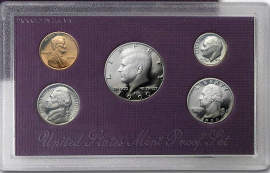 1990-S United States Mint Proof Set (5 Coins) 11012.OGP — Reverse