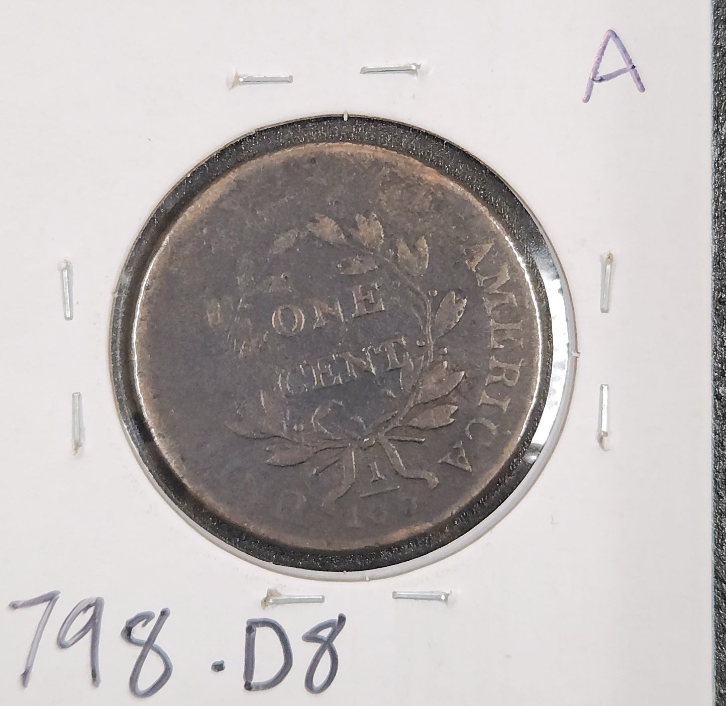 1802 Draped Bust Cent VG — Reverse