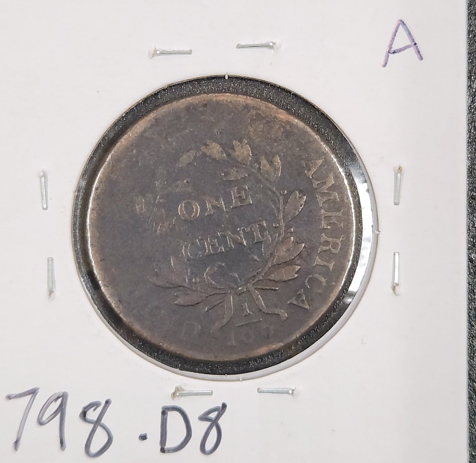 1802 Draped Bust Cent VG — Reverse