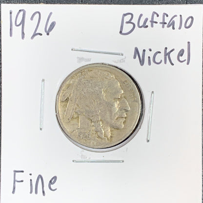 1926 Buffalo Nickel Fine 3090.D15-A — Obverse