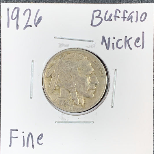 1926 Buffalo Nickel Fine 3090.D15-A — Obverse