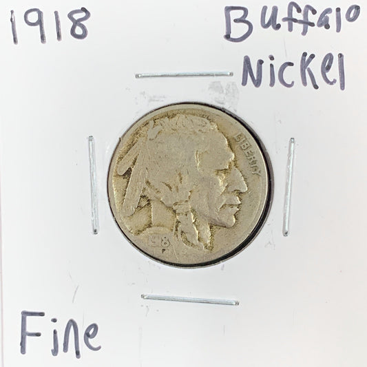 1918 Buffalo Nickel Fine 3083.D15-A — Obverse