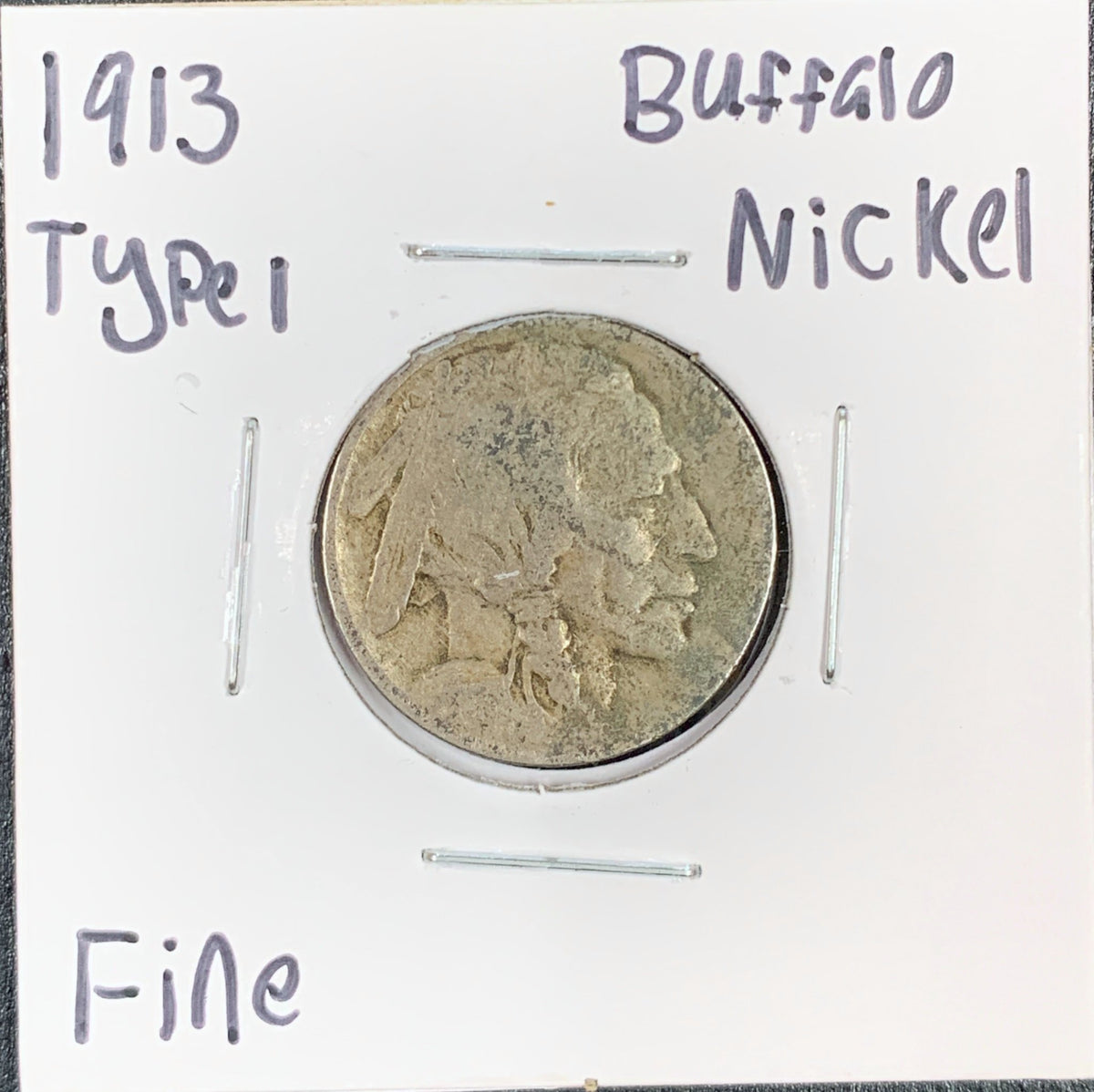 1913 Type 1 Buffalo Nickel Fine 3077.D15-A — Obverse