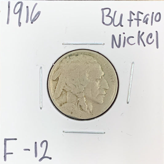 1916 Buffalo Nickel F-12 3081.12-A — Obverse