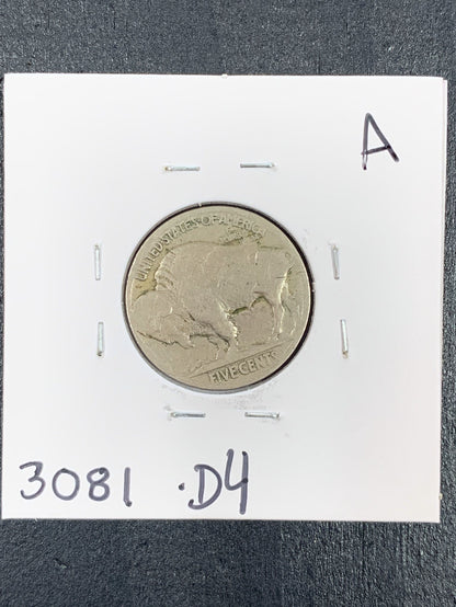 1916 Buffalo Nickel - Acid Date - Good 3081.D4-A — Reverse