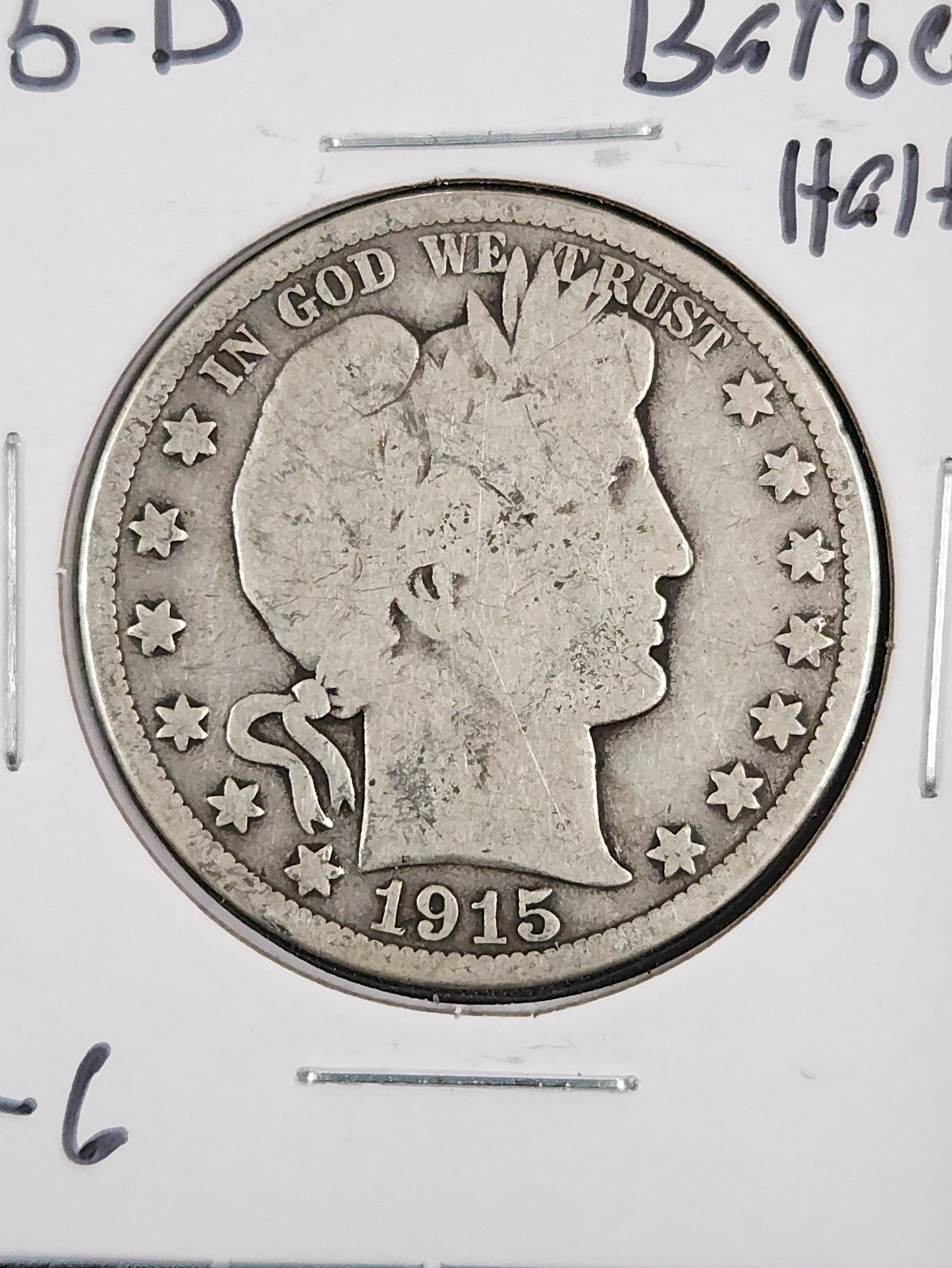 1915-D Barber Half G-6 — Obverse