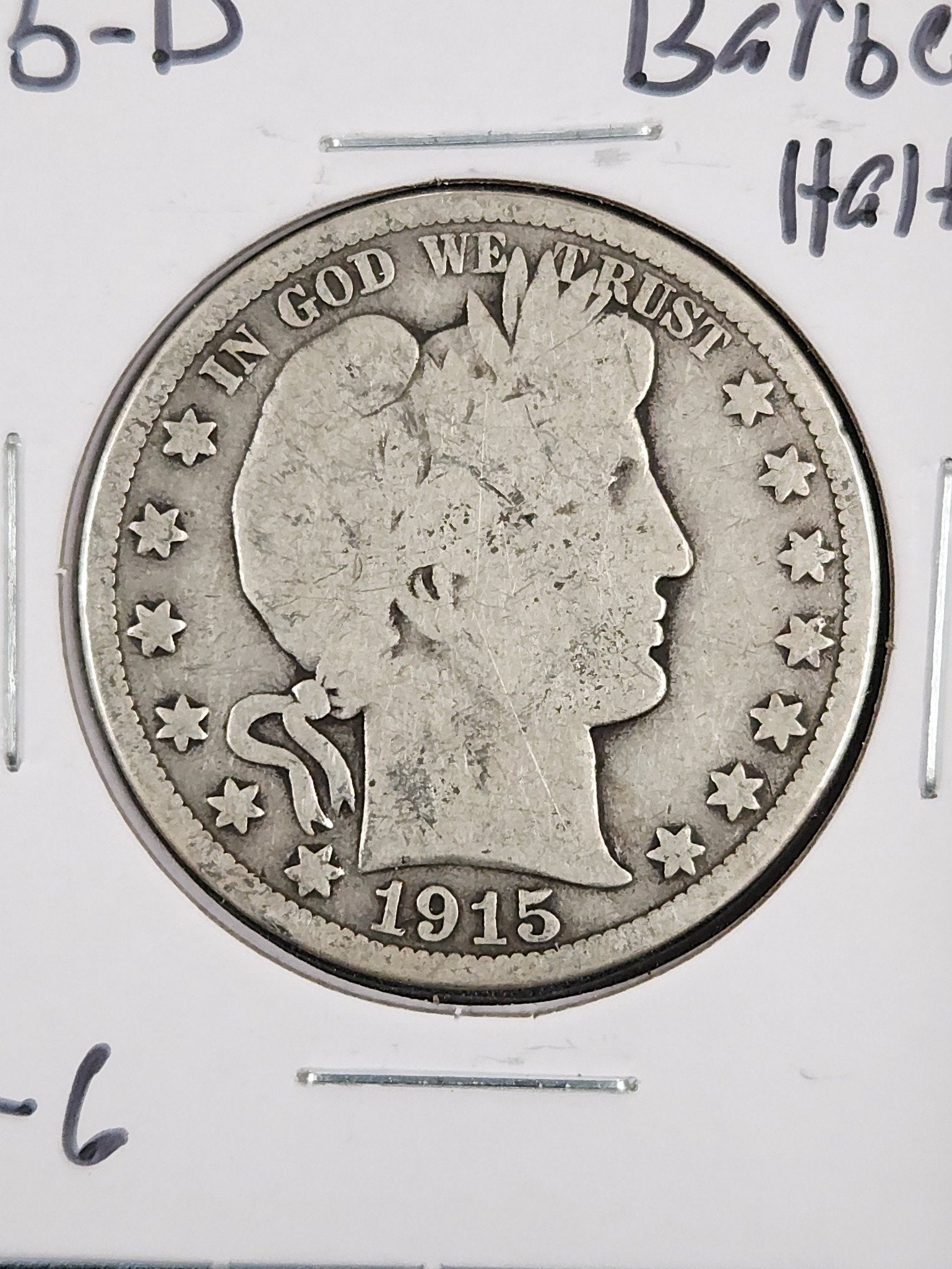 1915-D Barber Half G-6 — Obverse