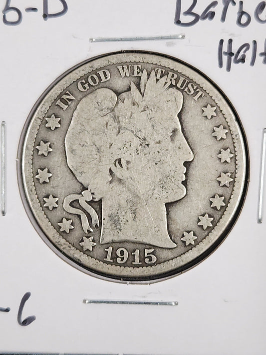 1915-D Barber Half G-6 — Obverse