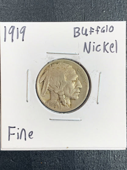 1919 Buffalo Nickel Fine 3084.D15-B — Obverse