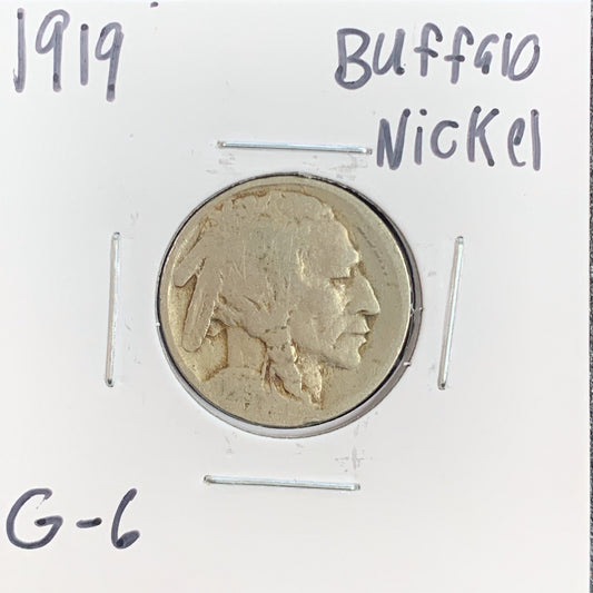 1919 Buffalo Nickel G-6 3084.6-A — Obverse
