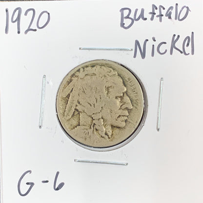 1920 Buffalo Nickel G-6 3085.6-A — Obverse