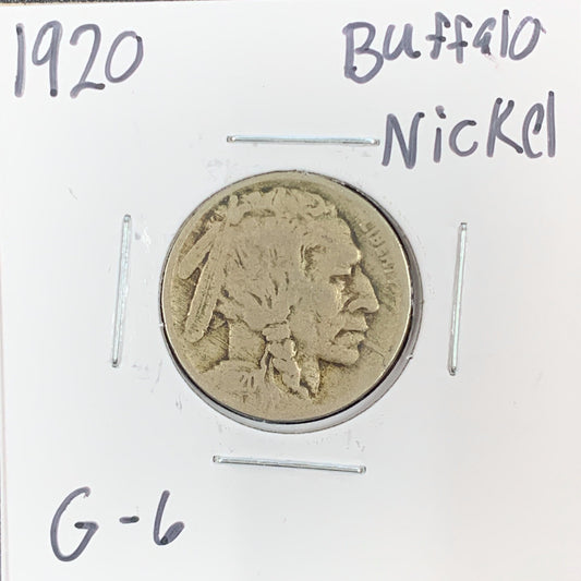 1920 Buffalo Nickel G-6 3085.6-A — Obverse