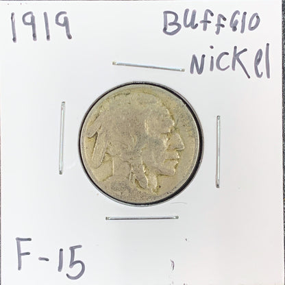 1919 Buffalo Nickel F-15 3084.15-B — Obverse