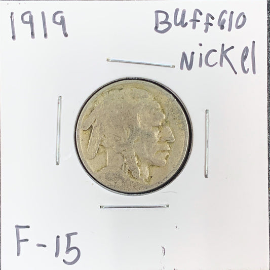 1919 Buffalo Nickel F-15 3084.15-B — Obverse