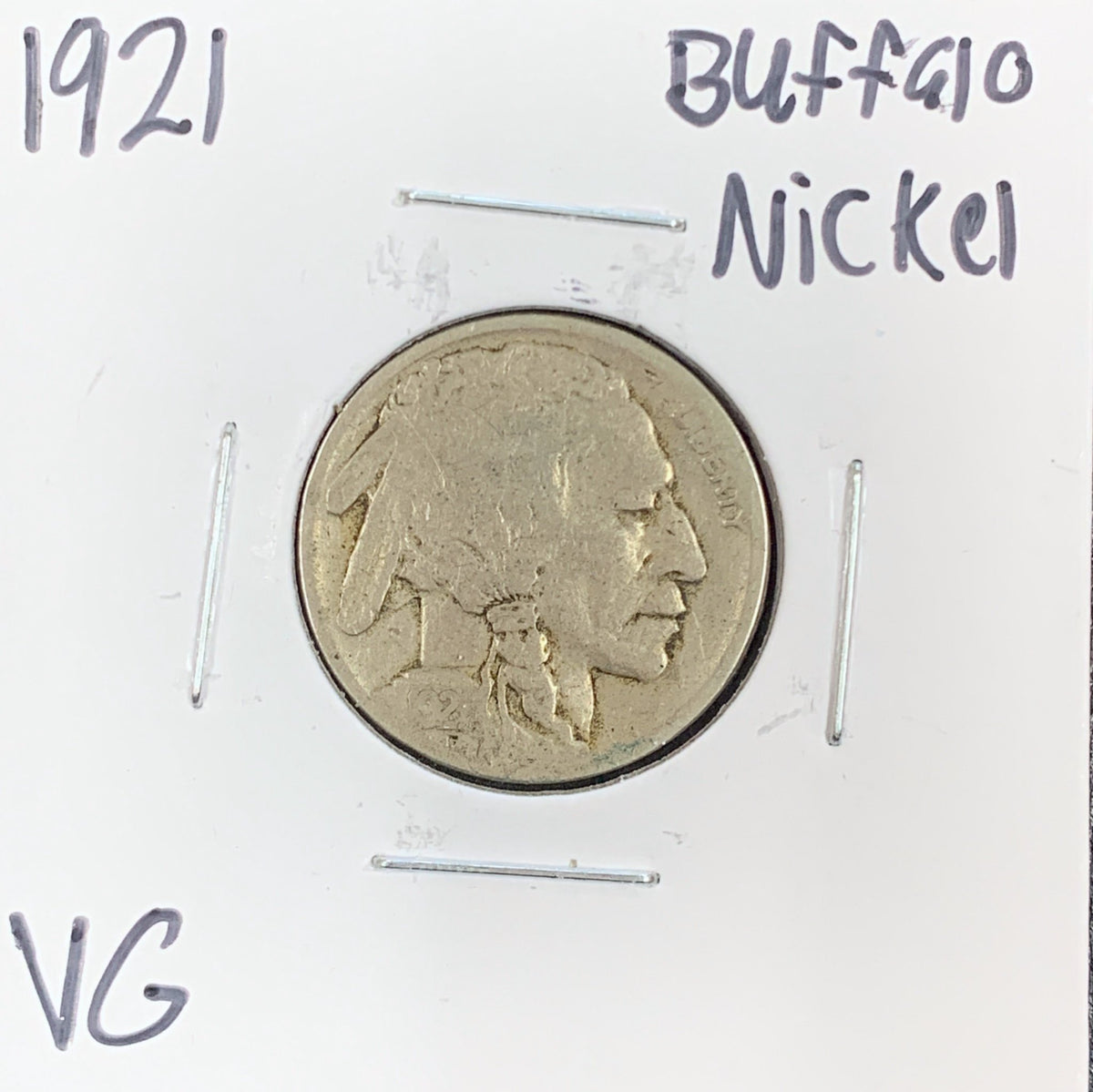 1921 Buffalo Nickel VG 3086.D8-A — Obverse