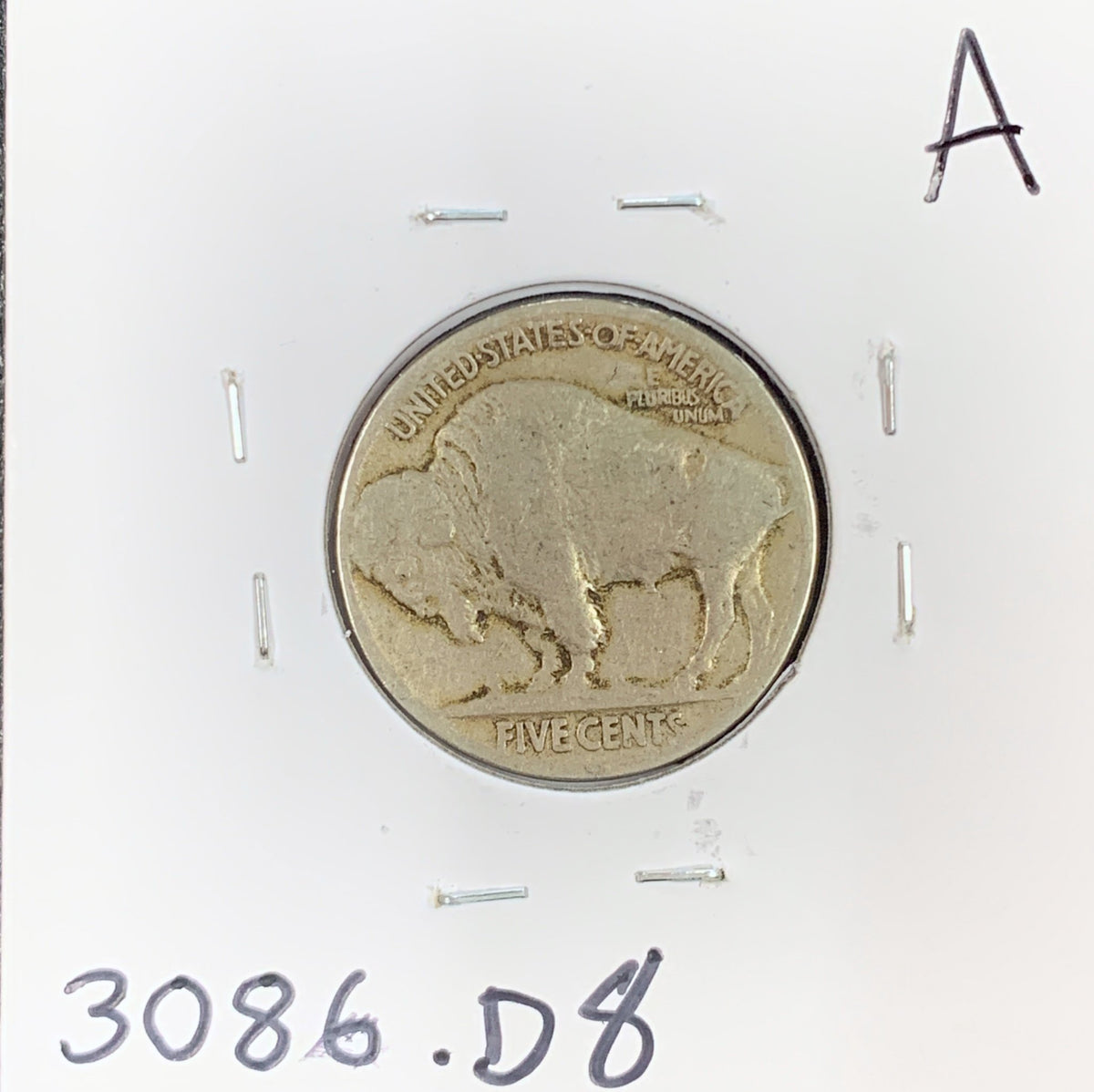 1921 Buffalo Nickel VG 3086.D8-A — Reverse